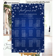 Snowflakes Seating Chart Template,Winter Wedding Seating Chart,(152) Snowflakes Seating Chart Template,Winter Wedding Seating Chart,(152)